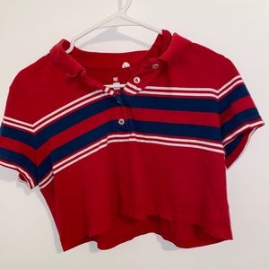 Collared crop top